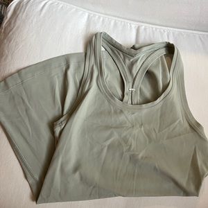 Lululemon racerback tank sage green like new size 4